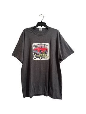 Rocky Mountain Rebels Car Show & Autocross Gray Tee Shirt W/ Red Truck, Men’s XL
